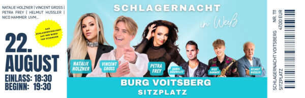 Schlagernacht_Sitzplatz_Ticket Schlagernacht in Weiß – Voitsberg 2026